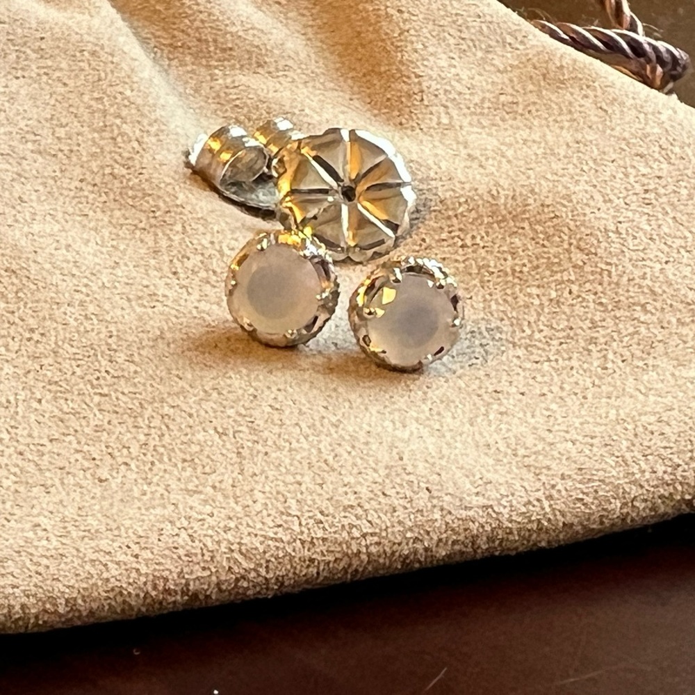 TACORI 925 Silver Chalcedony Crescent Crown Petite
Stud Earrings